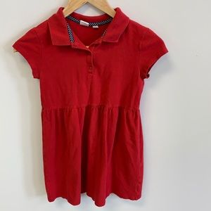 Girls red polo dress